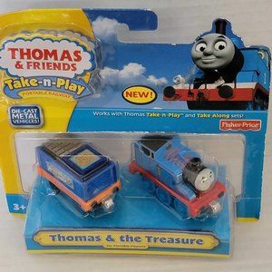 New Thomas & the Treasure Die Cast Metal Take n Play Railway Pirates Cove FP 3+